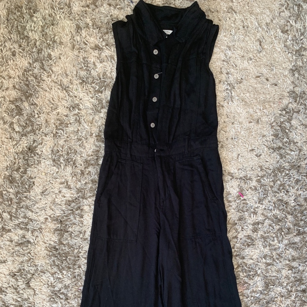 Habitual Black Cropped Wide Leg Jumpsuit Girls 12